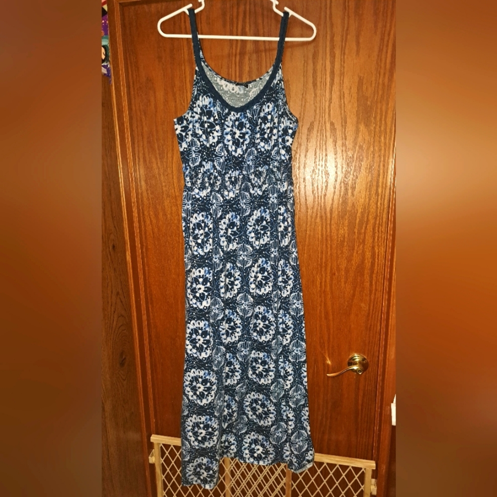 Long Blue floral dress